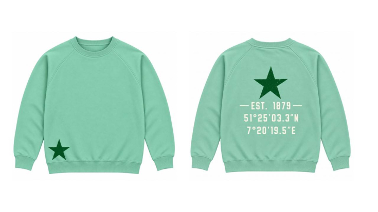 Pullover – Mint mit dunkel grünem Stern - Sommer 2026 - UNISEX